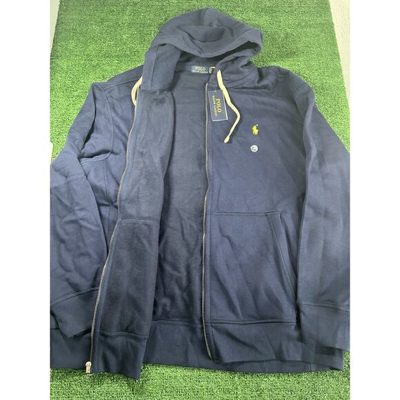 Polo Ralph Lauren Men's Full Zip Fleece Hoodie Navy Blue 2XB NWT - Picture 4 of 11
